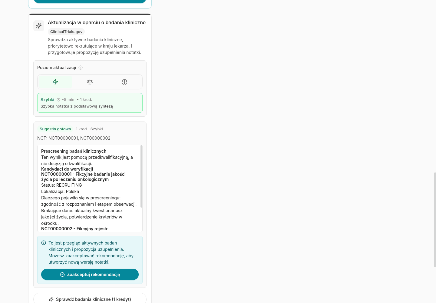 Panel prescreeningu badań klinicznych